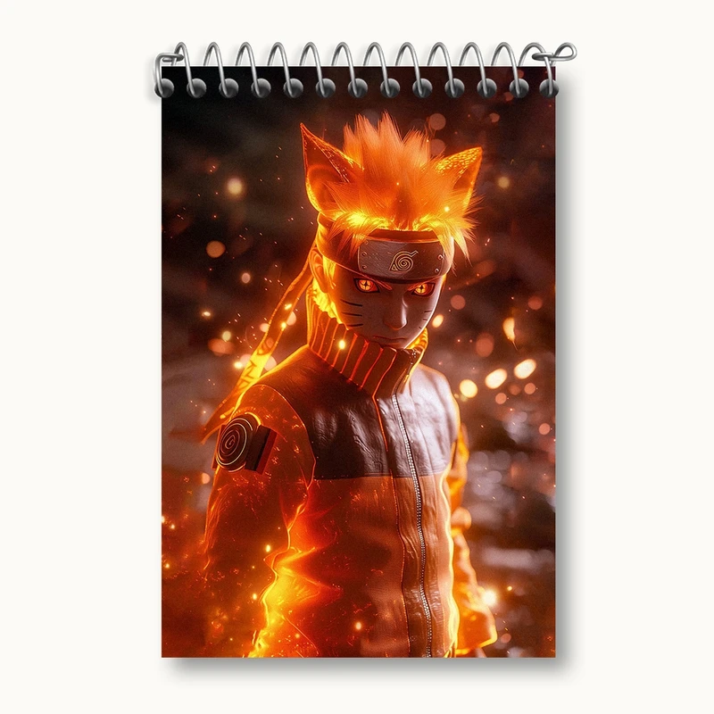 دفتر یادداشت 50 برگ خندالو مدل انیمه ناروتو (Naruto) کد F2842