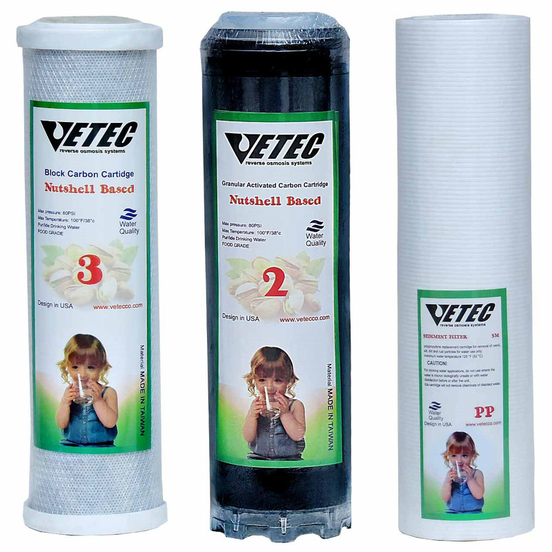 فیلتر تصفیه آب وتک مدل V3 بسته 3 عددی