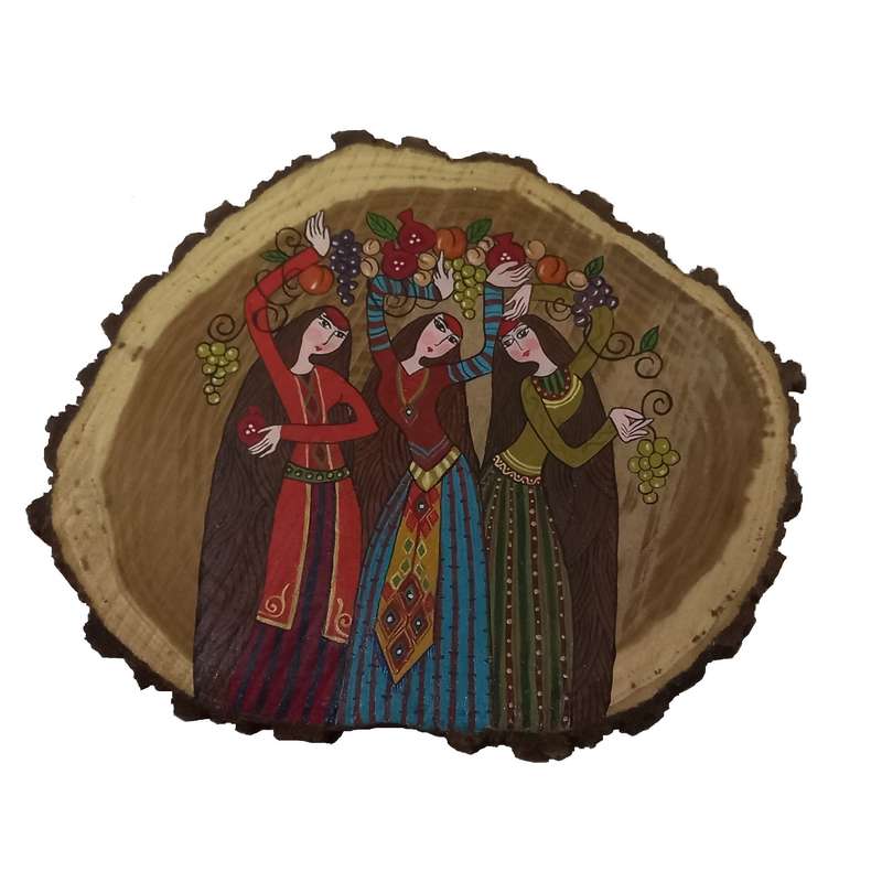 دیوار کوب چوبی مدل محفل زنان کد 01