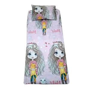 سرویس ملحفه یک نفره 2 تکه مدل عروسک و گربه کد 120