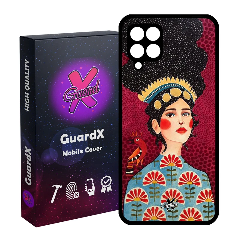 کاور گارد ایکس طرح Girl مدل Glass10179 مناسب برای گوشی موبایل سامسونگ Galaxy A12