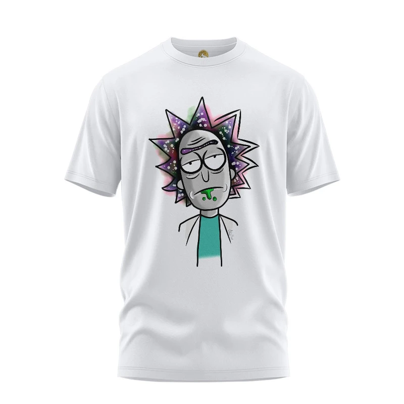 تی شرت آستین کوتاه زنانه هومرو مدل TW223 طرح ریک و مورتی