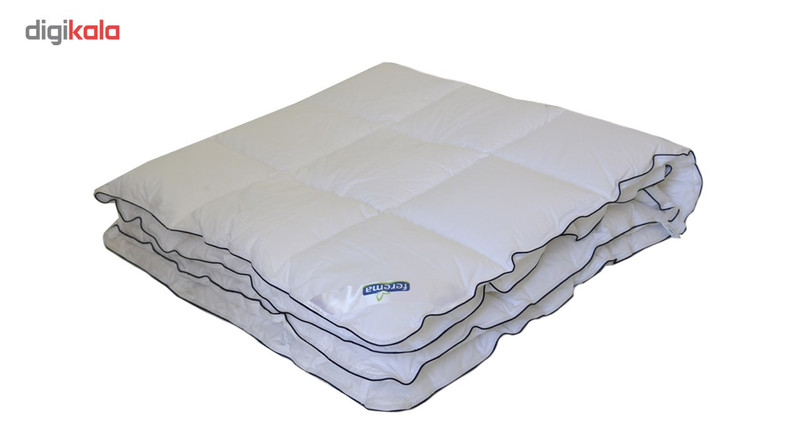لحاف الیاف هالو ساده سفید فرما مدل F-HT-Quilt - دو نفره