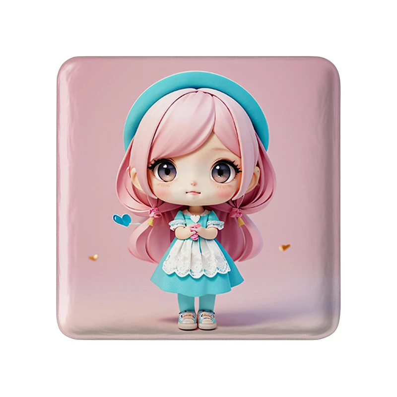 پیکسل خندالو طرح دخترانه (Girlish) مدل مربعی کد 36868