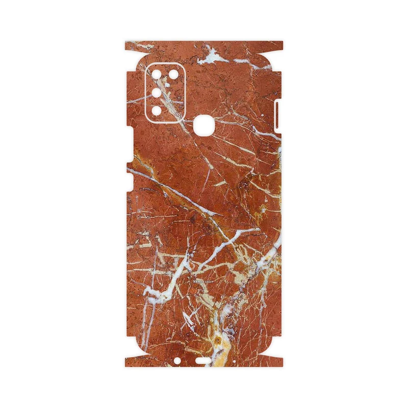برچسب پوششی ماهوت مدل Red Marble-FullSkin مناسب برای گوشی موبایل اینفینیکس Hot 11 Play