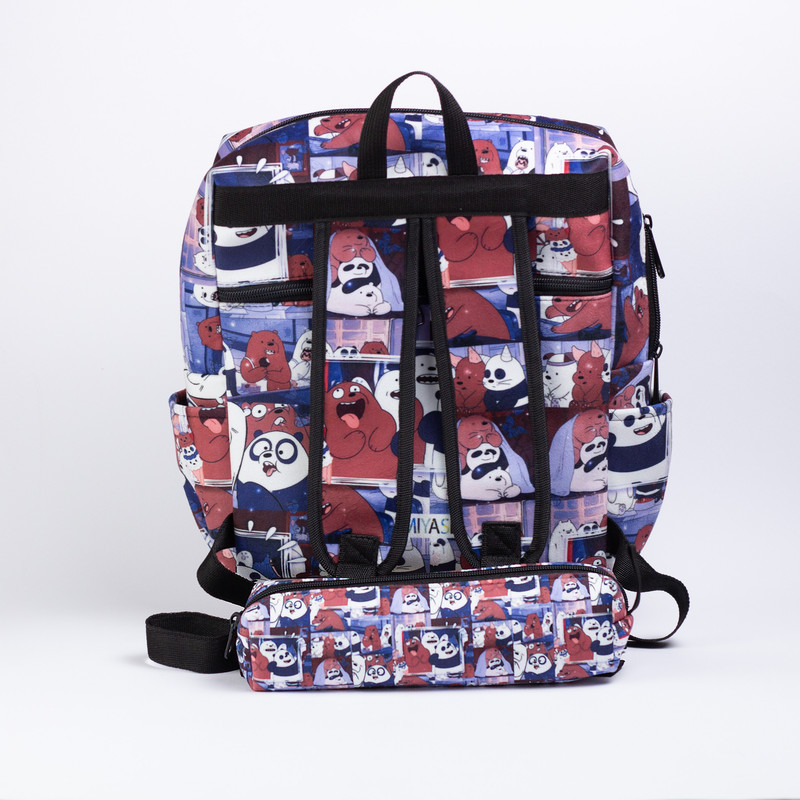 کوله پشتی مدل پاندا کد k177 به همراه جامدادی