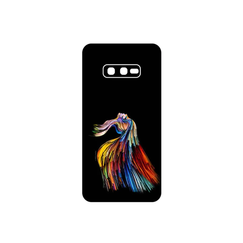 برچسب پوششی ماهوت مدل Rainbow Hair Digital Art مناسب برای گوشی موبایل سامسونگ Galaxy S10e