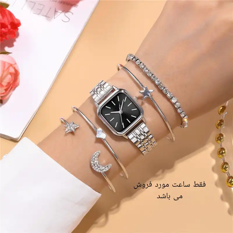 ساعت مچی عقربه ای زنانه مدل کلاسیک مینیمال بند استیل کد ۴