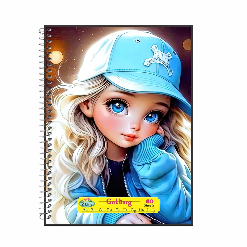 دفتر زبان 60 برگ گلبرگ مدل دخترانه کد 2345