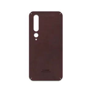 MAHOOT Matte-Dark-Brown-Leather Cover Sticker for Xiaomi Mi 10 5G