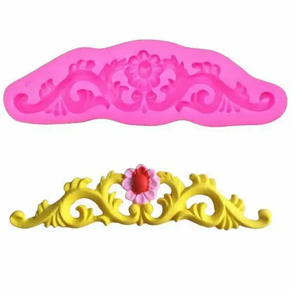 قالب فوندانت به گز مدل حاشیه گل