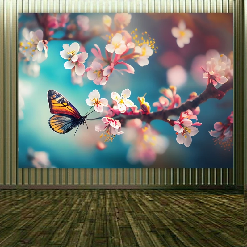  تابلو بوم طرح شکوفه های بهاری کد FP104542