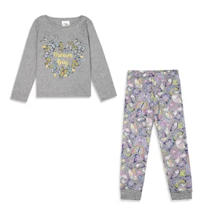 ست تی شرت آستین بلند و شلوار دخترانه پوکو پیانو مدل  butterfly2