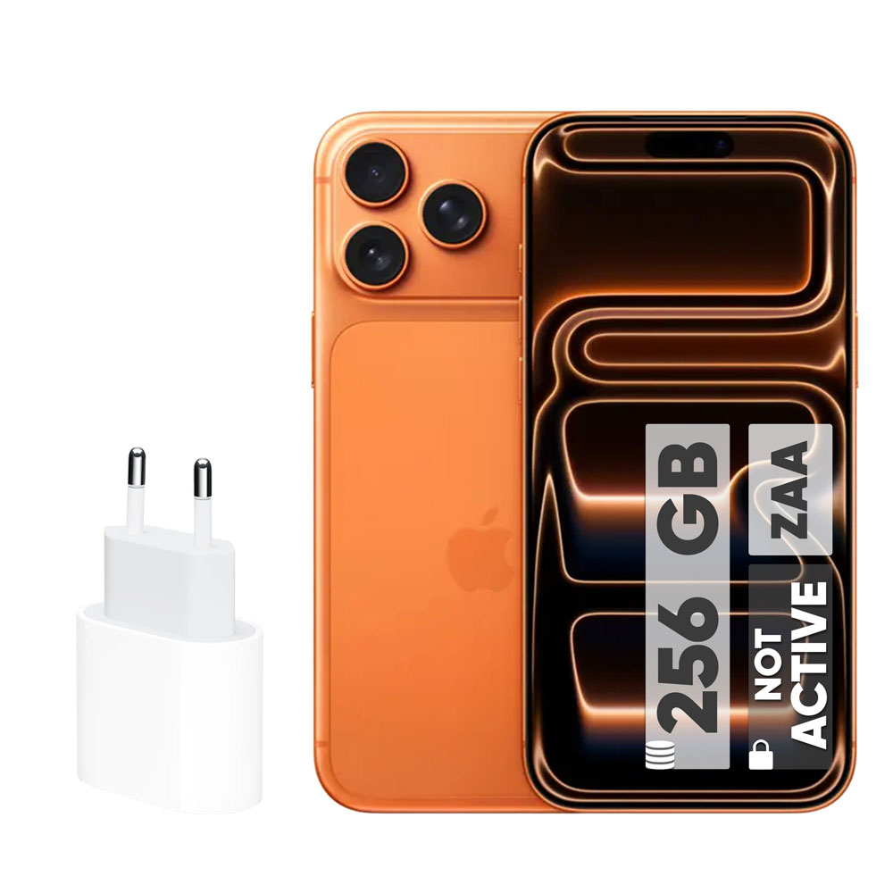 گوشی موبایل اپل مدل iPhone 17 Pro Max ZAA تک سیم کارت + eSim ظرفیت 256 گیگابایت و رم 12 گیگابایت - نات اکتیو - به همراه شارژر 20 وات اپل گوشی فروشی