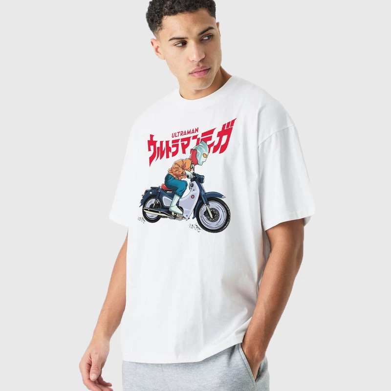 تی شرت آستین کوتاه مردانه مدل انیمه ای اولترامن z644