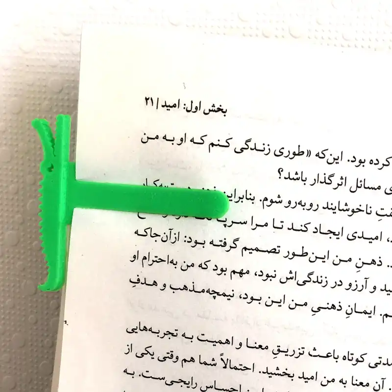 گیره نگهدارنده صفحه کتاب طرح سوسمار کد 3DBM01-g بسته 5 عددی