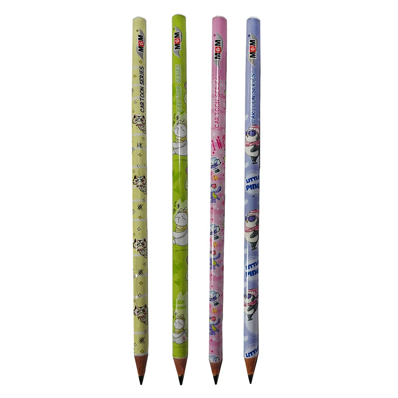 مداد مشکی ام جی ام طرح کارتونی کد 150162 مجموعه 4 عددی