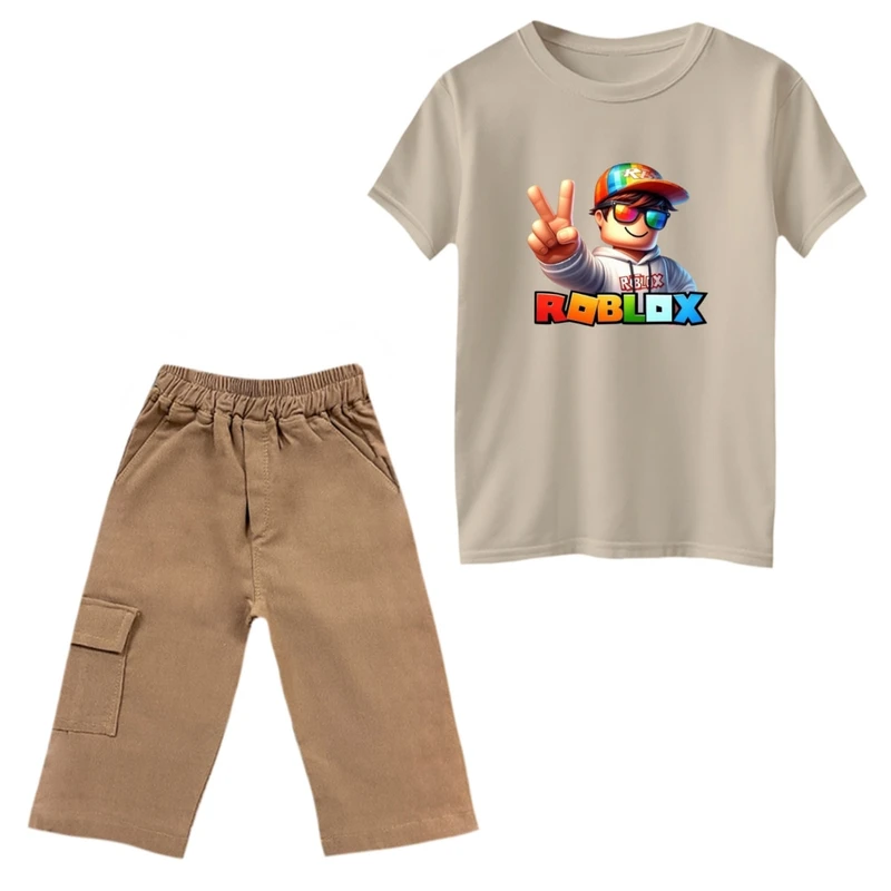 ست تی‌شرت و شلوارک پسرانه مدل روبلکس کد 6