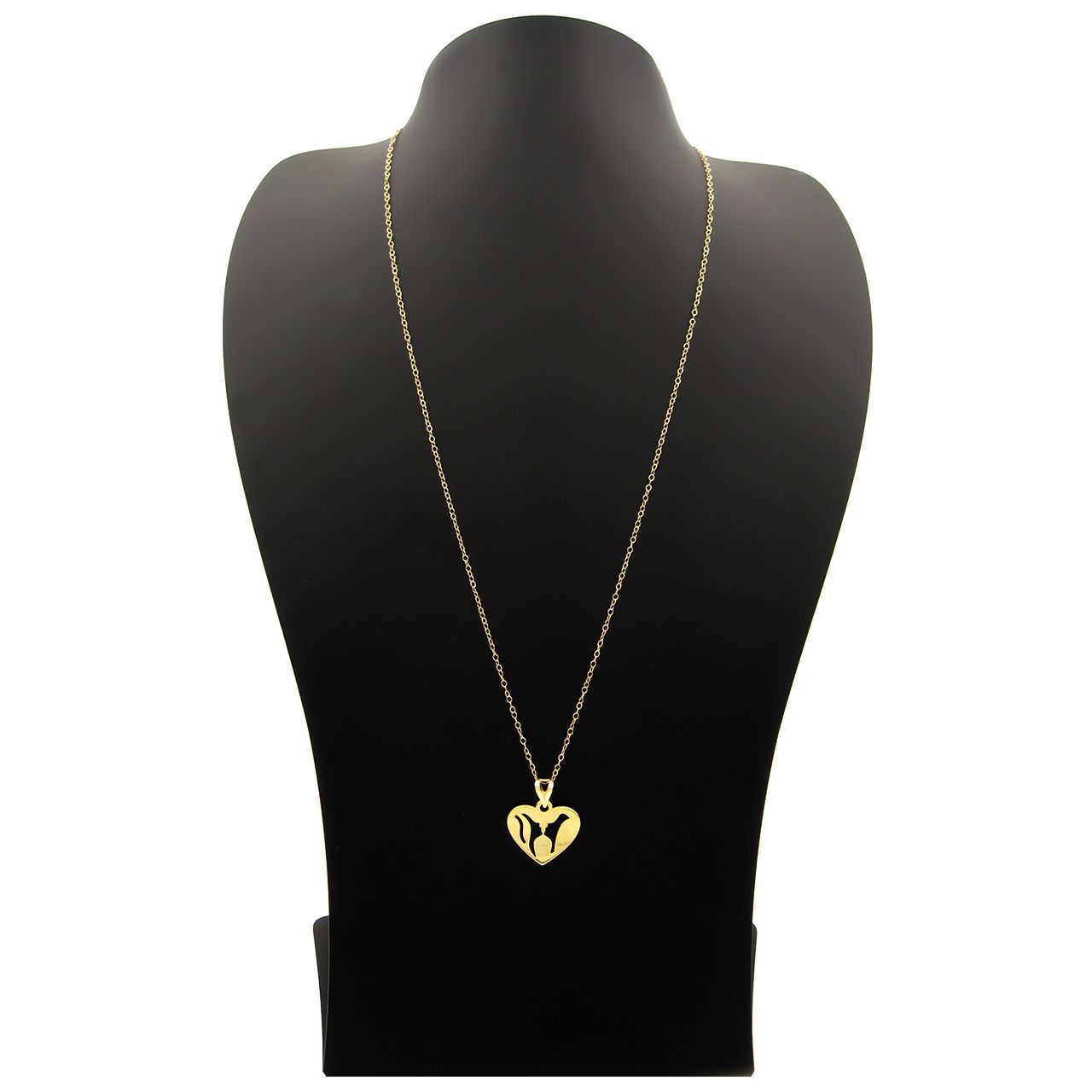گردنبند طلا 18 عیار زنانه کاپانی طرح قلب کد KN026 -  - 3