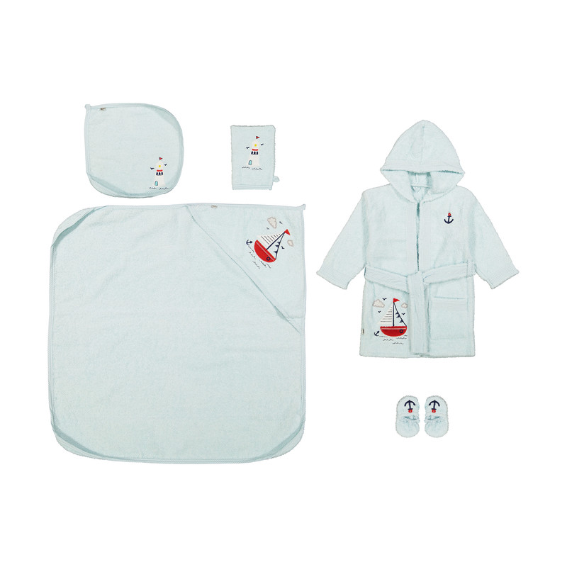 ست حوله 5 تکه پاپو مدل قایق