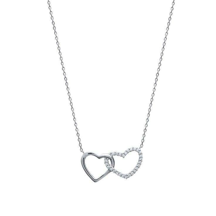 گردنبند نقره زنانه قیراط طرح قلب کد GH4212