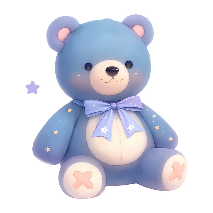 استیکر پارچه و لباس پاد آفرین مدل کارتونی کیوت خرس تدی کد S6025