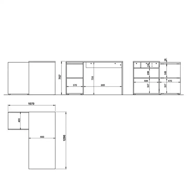 میز تحریر هیراد مدل T130-MDF