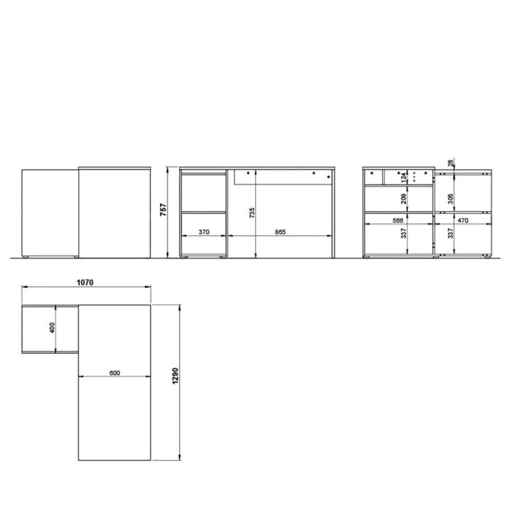 میز تحریر هیراد مدل T130-MDF