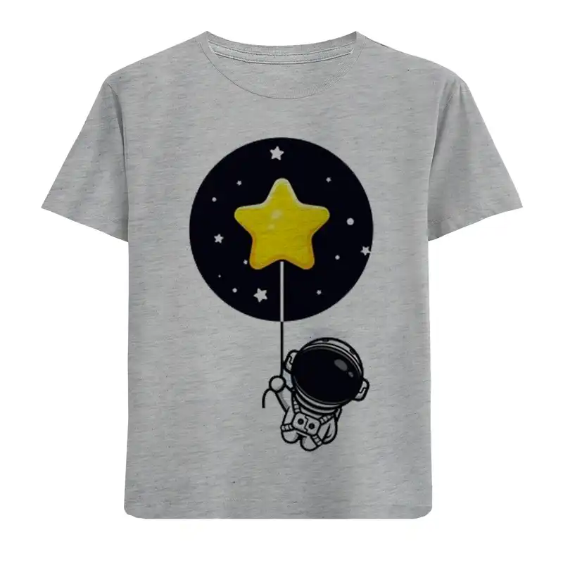 تی شرت آستین کوتاه بچگانه مدل شب وستاره F912