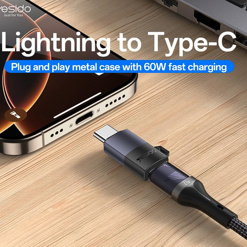 مبدل usb-C به لایتنینگ یسیدو مدل GS28