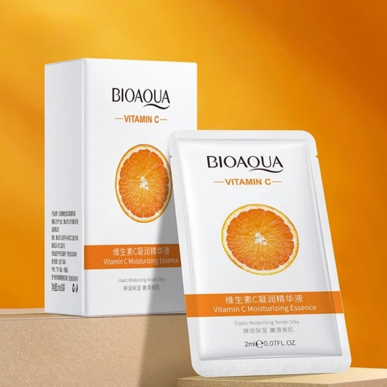 ماسک صورت بایو آکوا مدل ویتامین سی حجم 2 میلی لیتر بسته 30 عددی