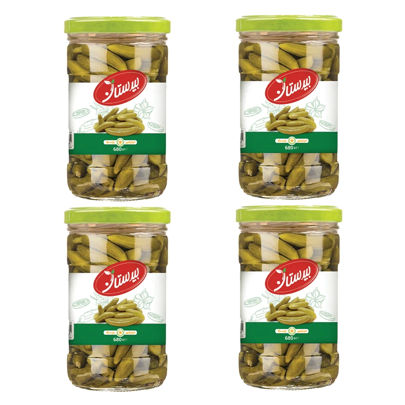 خیارشور ویژه بیدستان - 680 گرم بسته 4 عددی