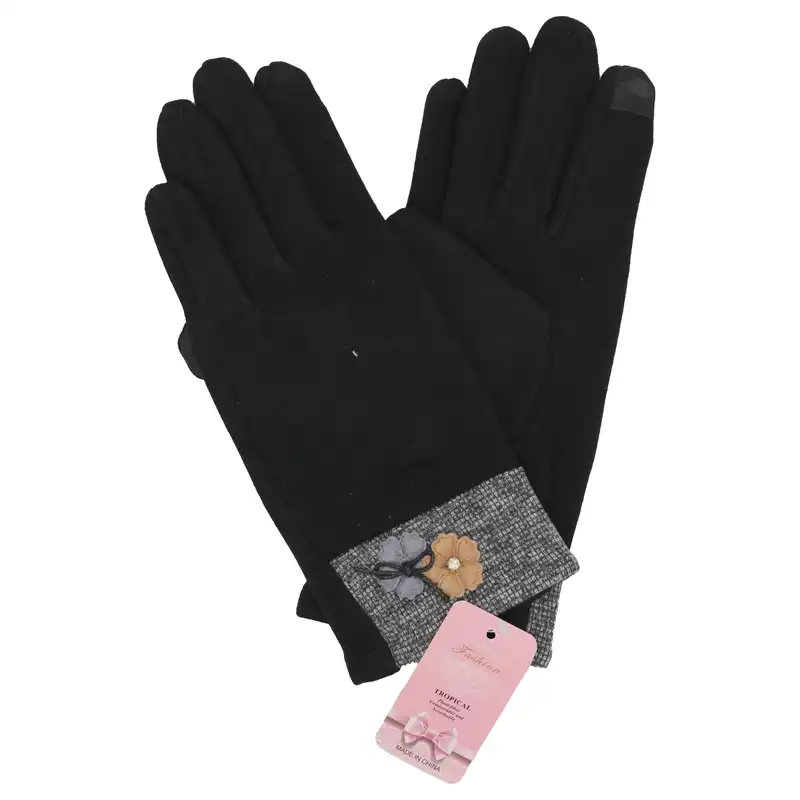 دستکش زنانه مدل GOL کد 51430 رنگ مشکی