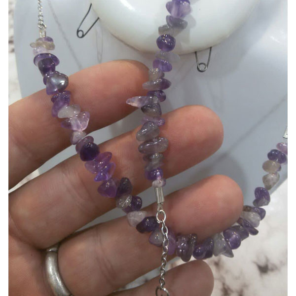 نیم ست زنانه مدل سنگ آمتیست