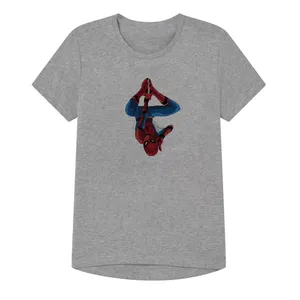 تی شرت آستین کوتاه پسرانه مدل اسپایدر من 2 کد Z09 رنگ طوسی