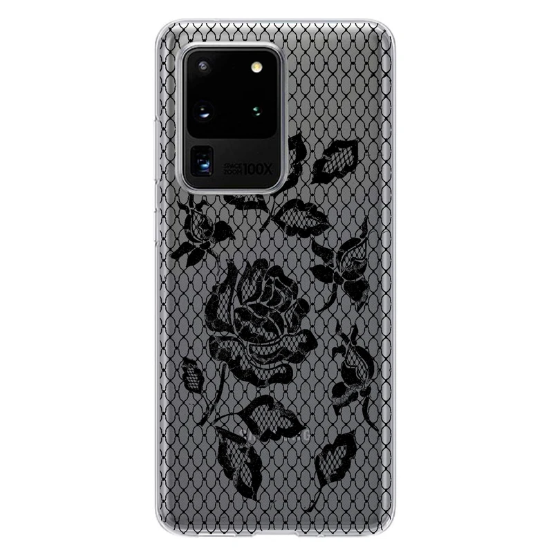 کاور مگافون طرح گل مدل C43-B مناسب برای گوشی موبایل سامسونگ Galaxy S20 Ultra