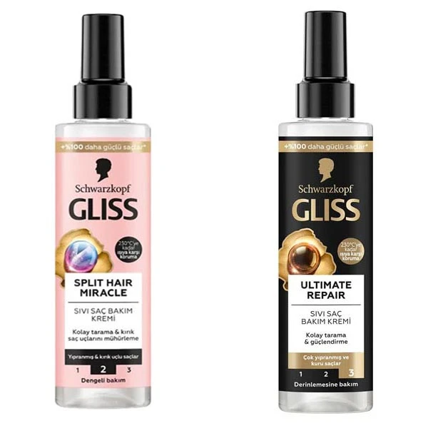 اسپری دو فاز مو گلیس مدل REPAIR حجم 200 میلی لیتر به همراه اسپری دو فاز مو گلیس مدل MIRACLE حجم 200 میلی لیتر