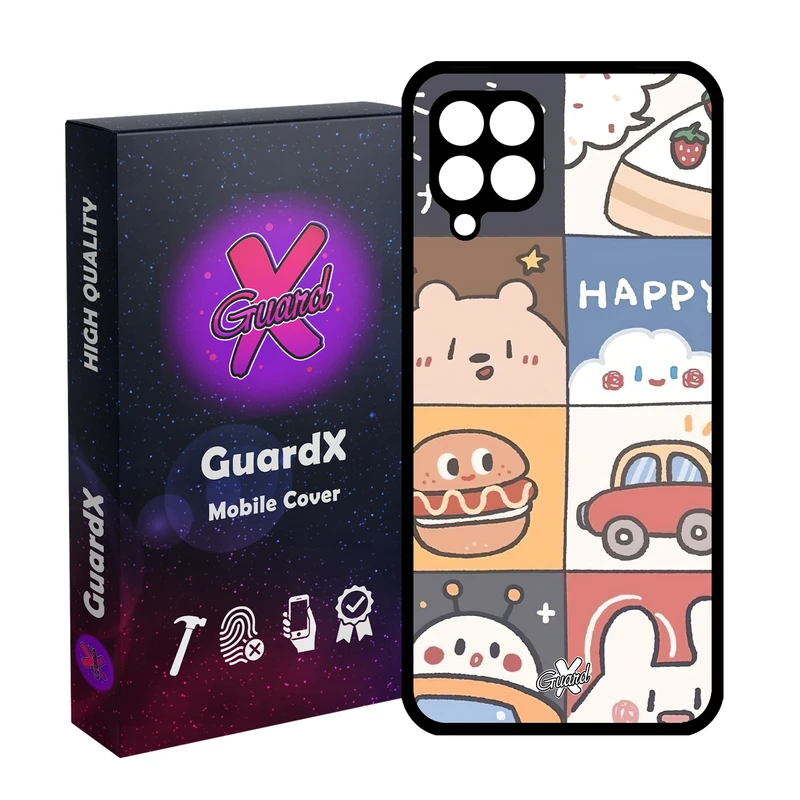 کاور گارد ایکس طرح دخترانه مدل Glass10513 مناسب برای گوشی موبایل سامسونگ Galaxy A22 4G