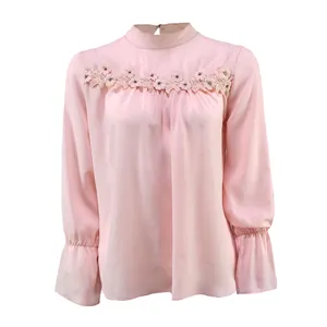 بلوز آستین بلند زنانه مدل چیندار کد 5252