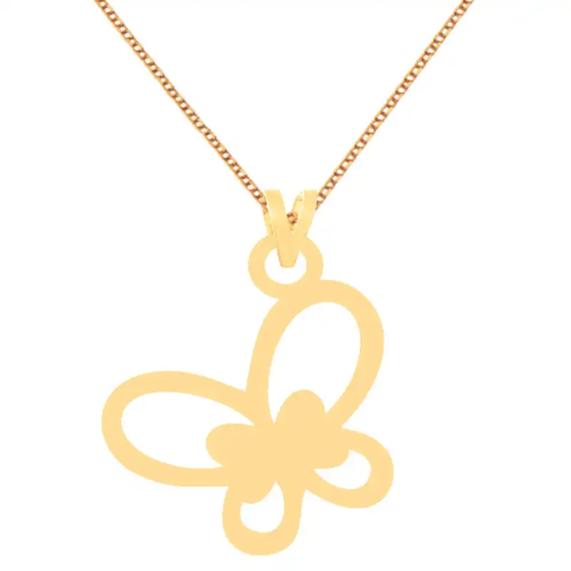 گردنبند طلا 18 عیار زنانه الن نار مدل طرح پروانه ELN70055