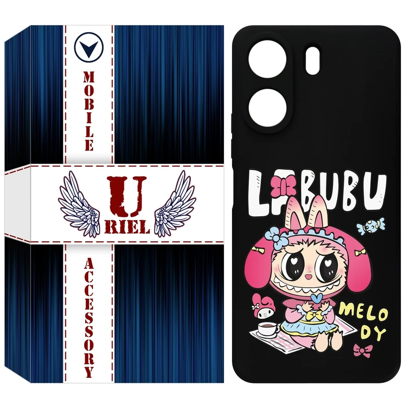 کاور یوریل قاب مدل KSH کد 140 طرح عروسک لبوبو مناسب برای گوشی موبایل شیائومی Redmi 13C 4G / Poco C65