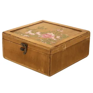 جعبه نقاشی شده طرح گل و مرغ شیرازی مدل F3