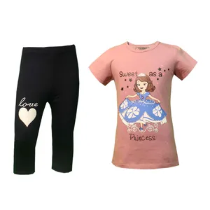 ست تی شرت و شلوارک دخترانه مدل سوفیا کد 24