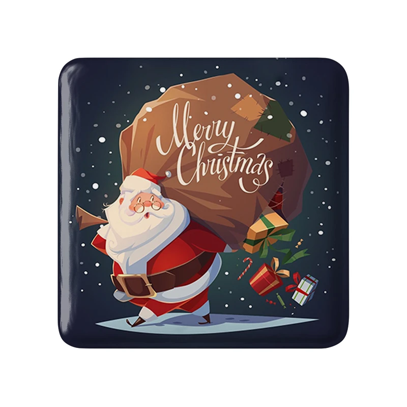 مگنت خندالو طرح کریسمس Christmas مدل مربعی کد 22163