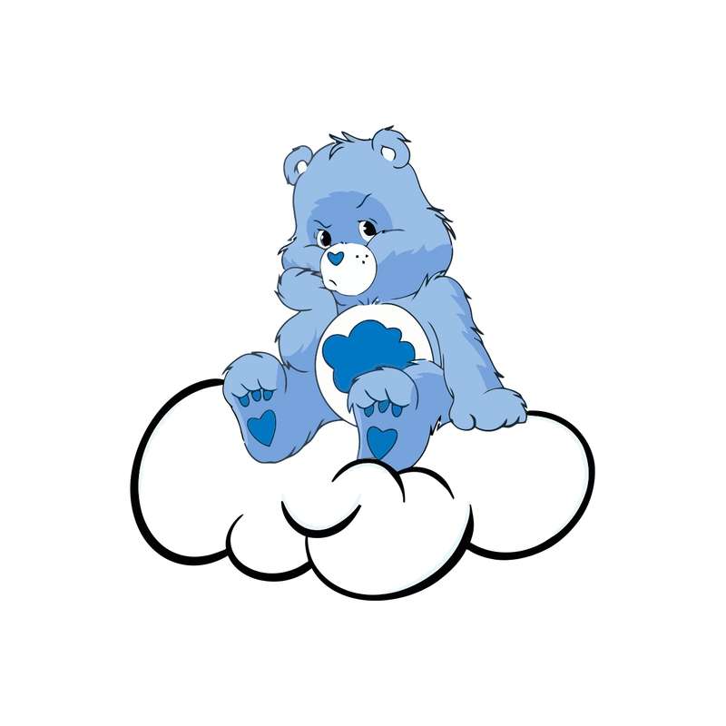 استیکر دیواری کودک مدل خرس ابری کد 2103