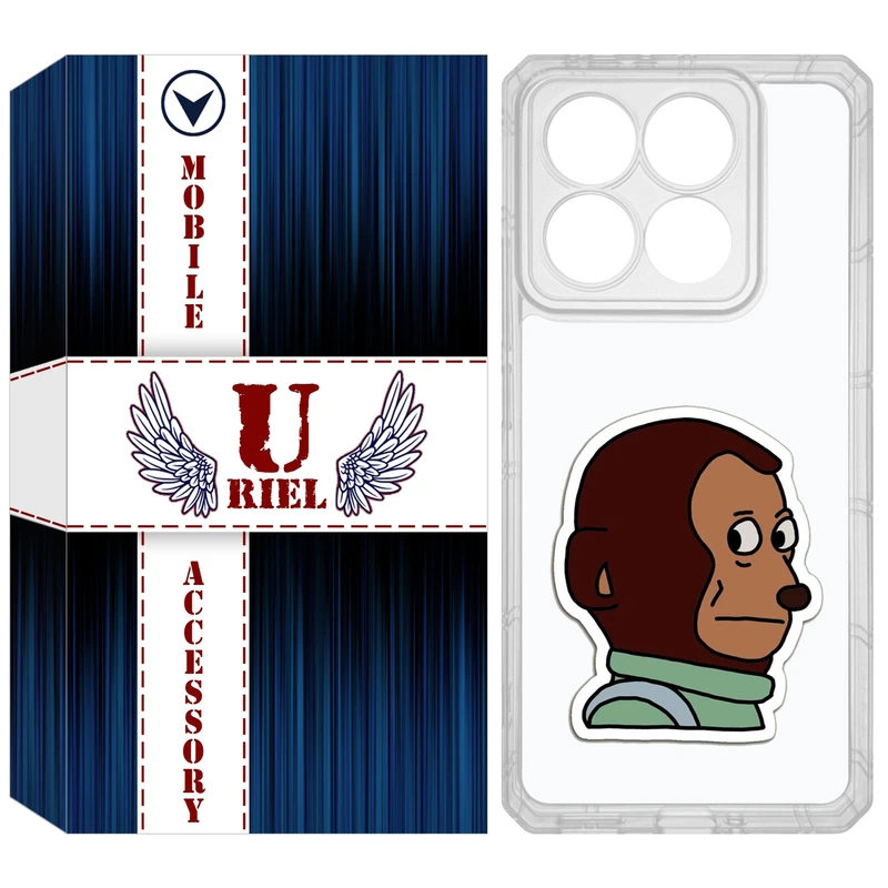 کاور یوریل مدل Clear کد 88 طرح میمون مناسب برای گوشی موبایل شیائومی 14T / 14T Pro