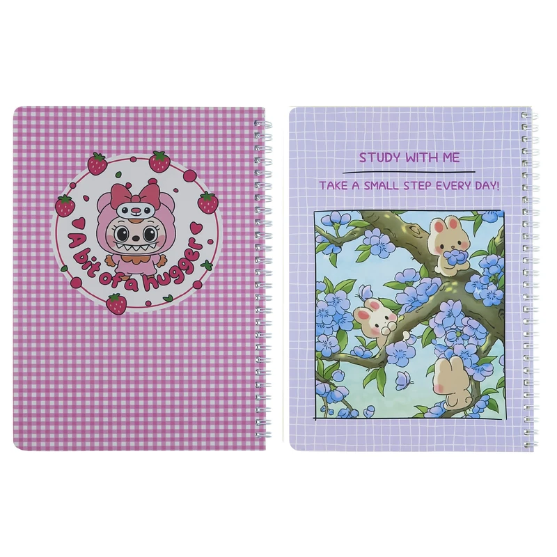 دفتر مشق 50 برگ پانداک مدل صفحات طرح‌دار کد 3685 بسته دو عددی