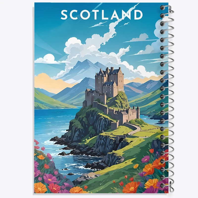 دفتر مشق 100 برگ خندالو طرح اسکاتلند (Scotland) کد F6370