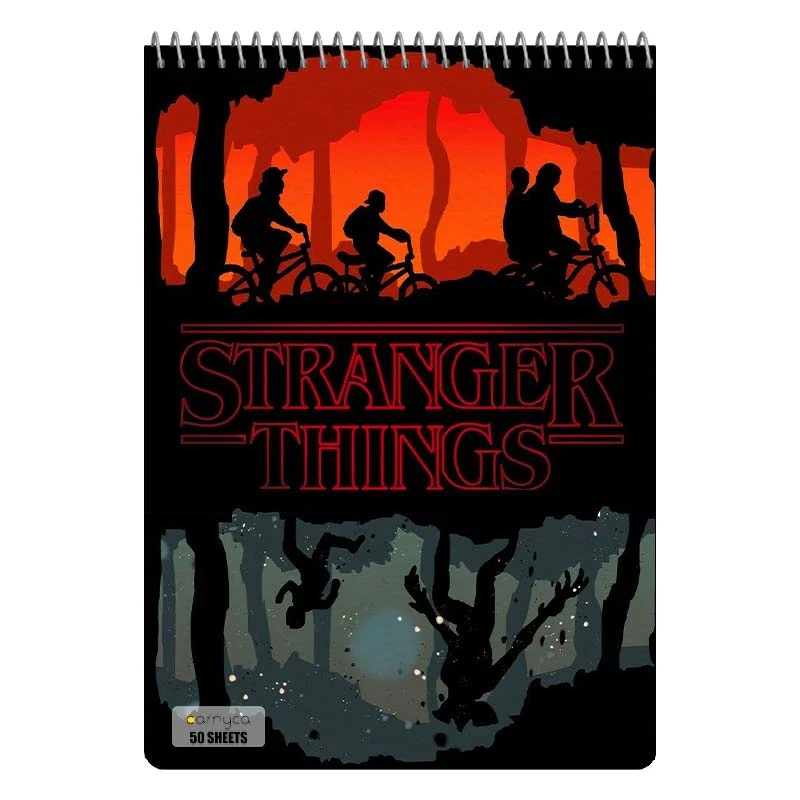دفتر نقاشی 50 برگ سیمی کارنیکا طرح چیزهای عجیب Stranger Things کد 74044