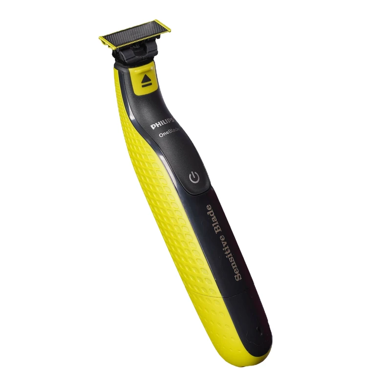 ماشین اصلاح موی صورت و بدن فیلیپس مدل OneBlade Sensitive، اصلاح به صورت صفر زن، خط زن، حجم زن، قابلیت استفاده به صورت خشک و مرطوب، منبع انرژی با کابل USB، تکنولوژی اصلاح به صورت برش مستقیم، مدت زمان شارژ 240 دقیقه و مدت زمان استفاده پس از شارژ 45 دقیقه